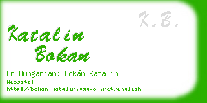 katalin bokan business card