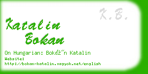 katalin bokan business card